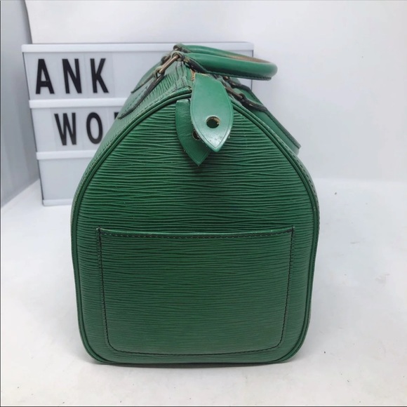 Sold Louis Vuitton Green Speedy 30 Epi Leather Bag - Picture 4 of 8